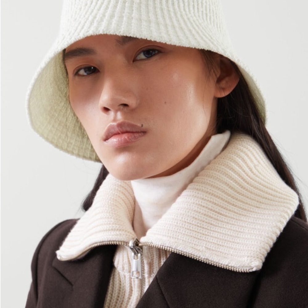 COS ribbed knit bucket hat
